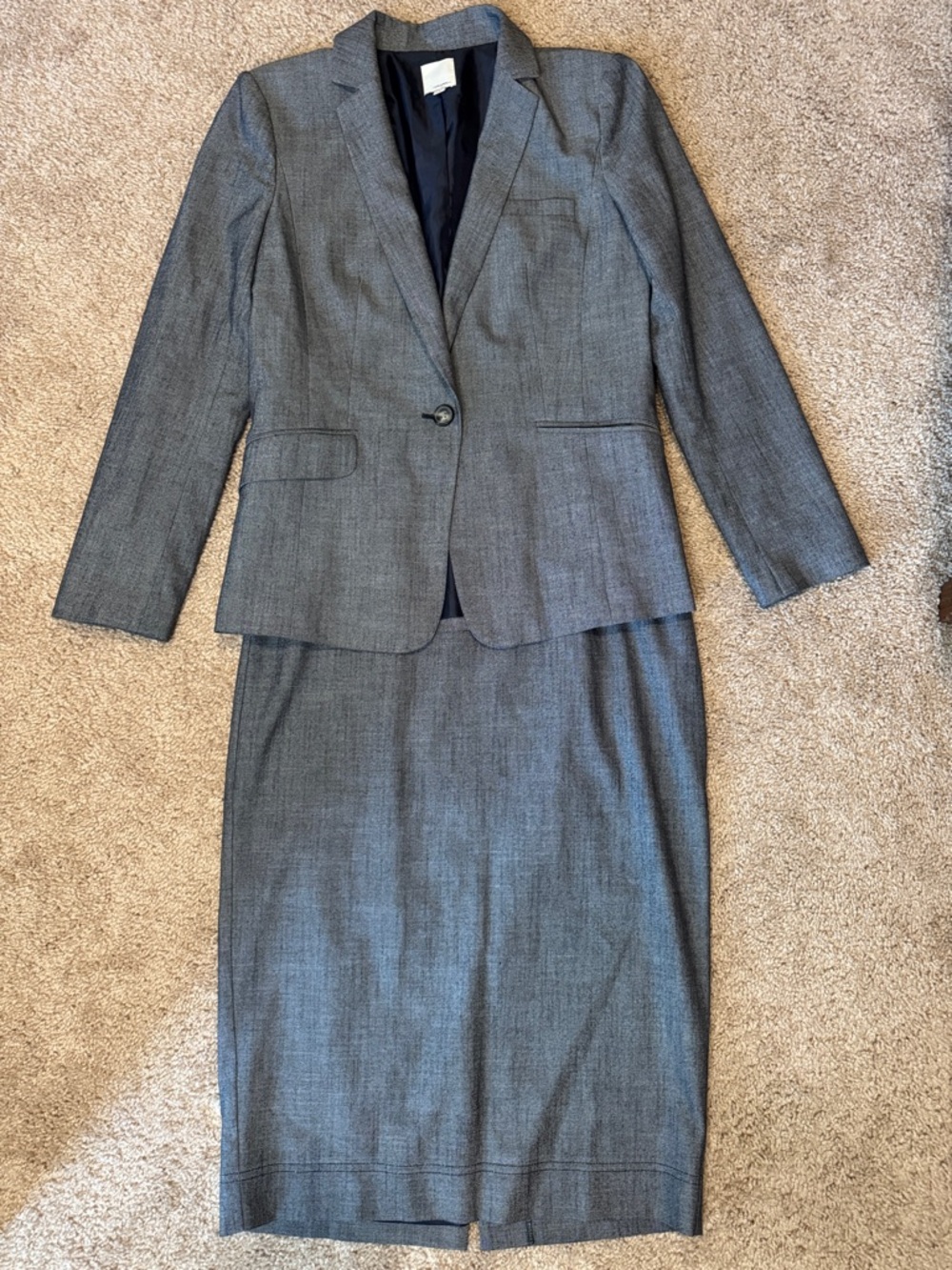 Halogen Navy Jacket with Cream Label